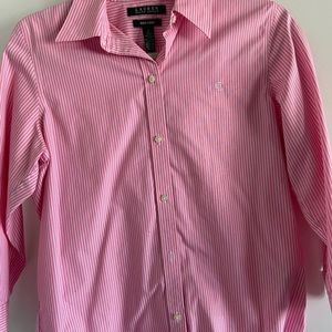 New Ralph Lauren pink button up shirt.Never worn